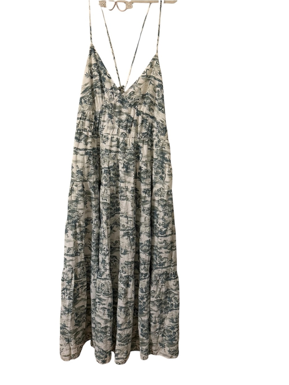 Abercrombie & Fitch Green Toile Maxi Dress XL - Picture 2 of 6